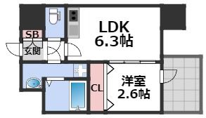 エスグランデ難波グランツの間取り画像