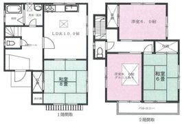 杉田貸家2の間取り画像
