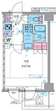 ジェノヴィア四谷三丁目グリーンヴェールの間取り画像