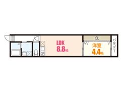 クレスト山本Ⅰの間取り画像