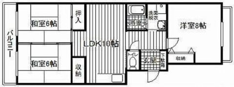 ミリオンハイム東昭和の間取り画像