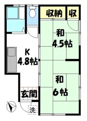 カミヤ荘の間取り画像