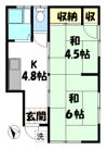 カミヤ荘の間取り画像