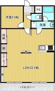 カワイマンションIの間取り画像