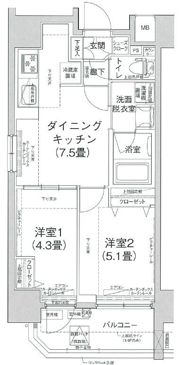 ティモーネプレミアム三ノ輪ステーションの間取り画像