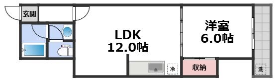 フリーディオ今里の間取り画像