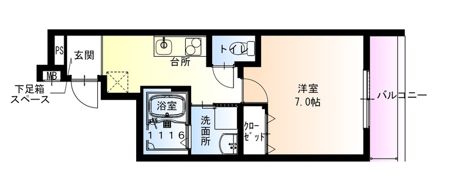 フジパレス弥刀駅北Ⅱ番館の間取り画像