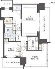 グラングリーン大阪 THE NORTH RESIDENCEの間取り画像