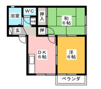 コーポかりがわの間取り画像
