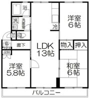 第2西形マンションの間取り画像