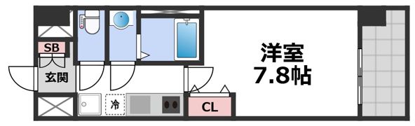 セオリー大阪EAST DOORの間取り画像