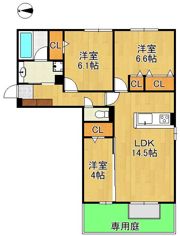 D-ROOM中原東IIの間取り画像