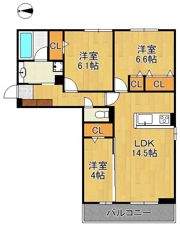 D-ROOM中原東IIの間取り画像