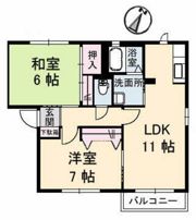 ウッド ヴィラージュ B棟の間取り画像
