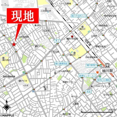 近くに施設あり