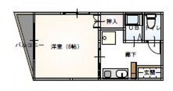 コーポミワ1の間取り画像