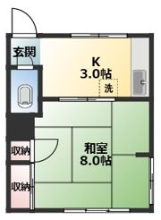 アパート中道の間取り画像