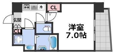 アドバンス難波ラシュレの間取り画像