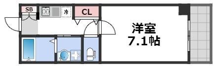 スワンズ難波パークビューの間取り画像