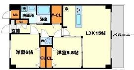 アンフィニX II 江坂ガーデンの間取り画像