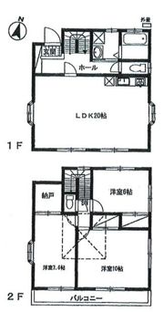貸家 練馬区石神井台2丁目の間取り画像