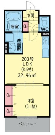 ピレーネ赤川の間取り画像