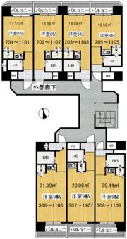 ワットハイム都島の間取り画像