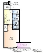 フジパレス今津中ウエストの間取り画像