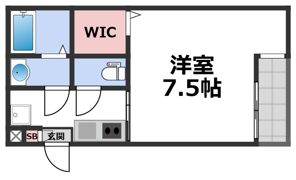 CASA南巽WESTの間取り画像