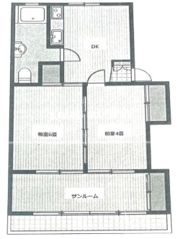 烏山北住宅4号棟の間取り画像