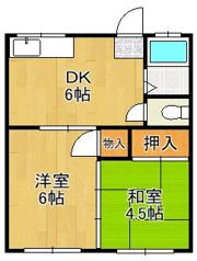 畑田第一アパートの間取り画像