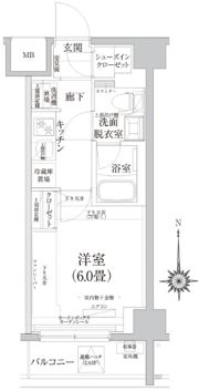 ティモーネ プレミアム川崎イーストの間取り画像