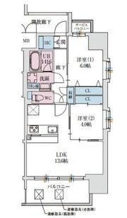 スプランディッドあびこ駅前の間取り画像