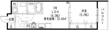クリエオーレ住吉の間取り画像