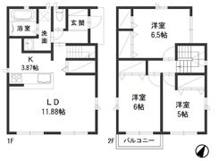 プリメールⅢ Bの間取り画像