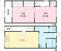 姫島2丁目戸建貸家の間取り画像