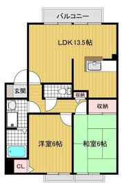 ウインディア五百住 Aの間取り画像