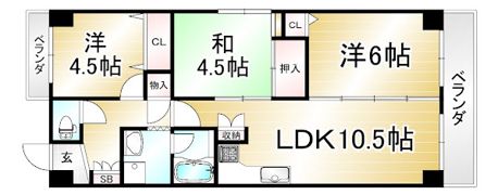 ライオンズマンション京都西陣の間取り画像