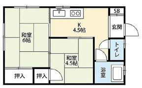 高峰荘の間取り画像