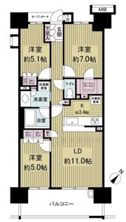 東京フロントコートの間取り画像