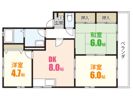 リバージュ1号館の間取り画像