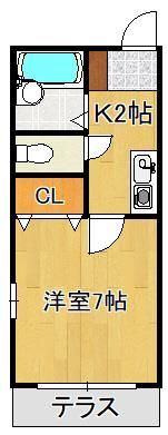 エクシヴ西園町の間取り画像