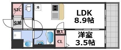 スプランディッド玉造の間取り画像