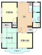 河内ハイツの間取り画像