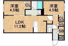 Lien KitahiroshimaⅠの間取り画像