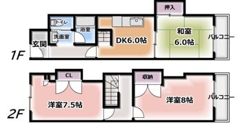 カーサ アズールの間取り画像