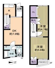 テラス 豊中市岡町南の間取り画像