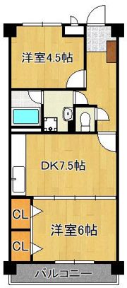 サンシャイン諸藤の間取り画像