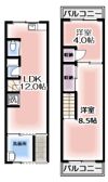 守口市梶町4丁目テラスハウスの間取り画像
