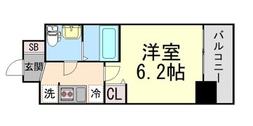 エグゼ江坂WEST TAPPの間取り画像